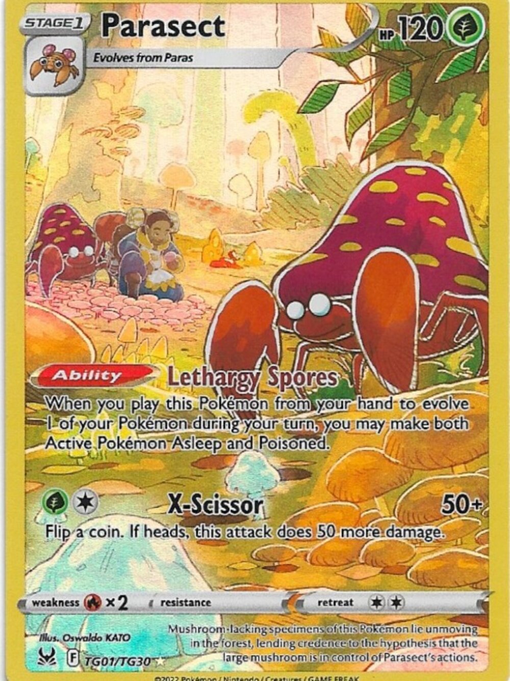 Pokemon Parasect TG01/TG30 Lost Origin Trainer Gallery NM